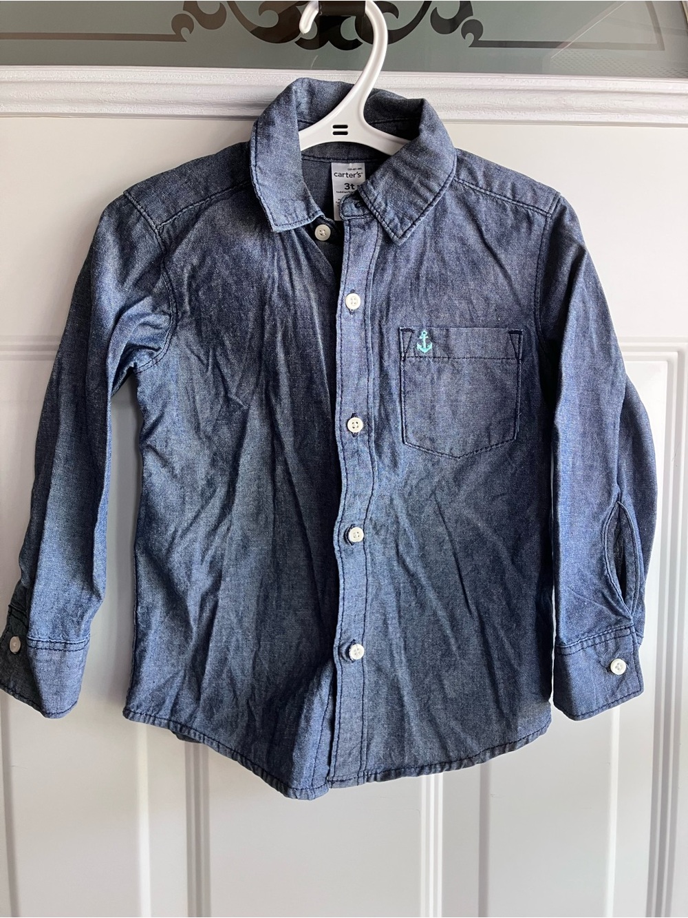 Carters blue button down shirt 3T